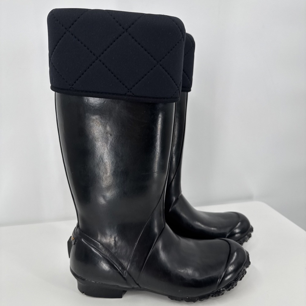 Bogs Black Quilted Rain Boots - Picture 2 of 11